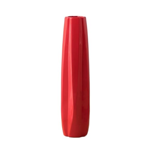 DFGHNBVC Vase De Sol en Céramique, Grand Vase Décoratif, Blanc, Rouge, 61 Cm.