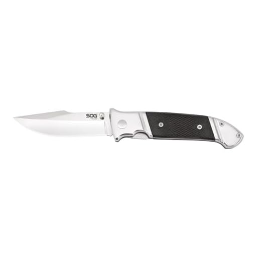 SOG Fielder G10 Folding Pocket Knife - Easy Open 3.3 Inch Foldable Knife Blade w/ EDC Knife Handle and Clip, Stainless Steel Do-It-All Knife (FF38-CP) , Black