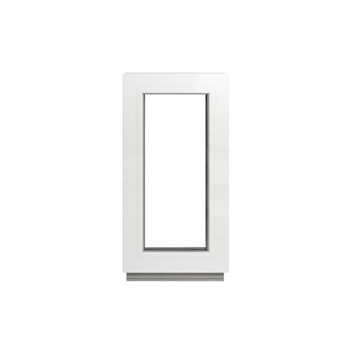 Framex Kellerfenster - Festverglasung (Fib) Weiß 30 x 80 cm 2 Fach 32 mm (4/24/4) Fenster/Gartenhausfenster/Kunststofffenster Breite x Höhe 300 x 800 mm