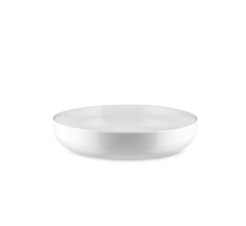 Alessi Itsumo NF07/2 - Piatto Fondo di Design, Uso Quotidiano, Estetica Minimale, in Porcellana Bianca, Diametro 20 cm