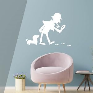 Vinilo Decorativo Infantíl Detective y Perro miniatura 4