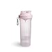 Smartshake Wąska butelka z shakerem proteinowym ze schowkiem, 400 ml do 500 ml, szczelna, bez BPA, małe butelki do shake'a, inteligentny kubek dla kobiet i mężczyzn (bawełniany różowy (jasnolawendowy)