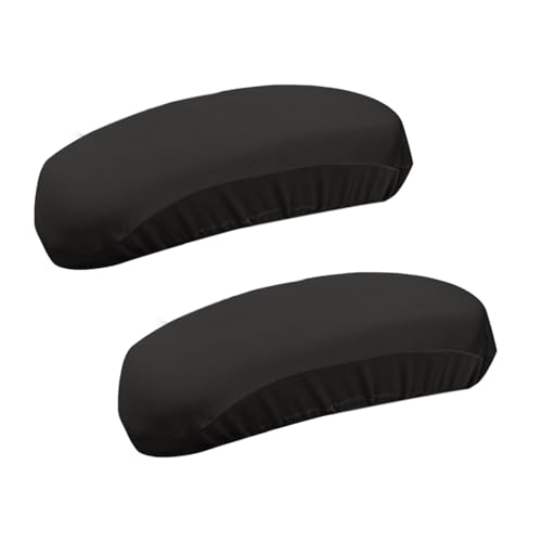 1Pair Armrest Chair Covers, Stretch Computer Chair Slipcover Soft Desk Chairs Arm Cover Furniture Protector for Office, Desk, Gaming Chairs(Black)