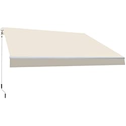 Toldo Enrollable Exterior SmartSun Classic Toldo Completo 3x2m Color Crudo Lona poliéster. Estructura de Aluminio. Regulable en inclinación. Manivela incluida. Toldo terraza, Jardin, Balcon