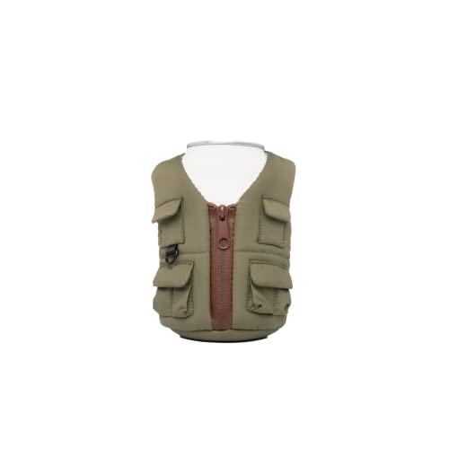 Puffin Adventure Vest | Insulated Can Cooler, Ranger Green