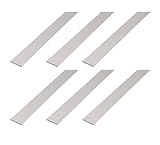 Alberts 6er Set Flachstange | Aluminium, silberfarbig eloxiert | 2000 x 20 x 2 mm