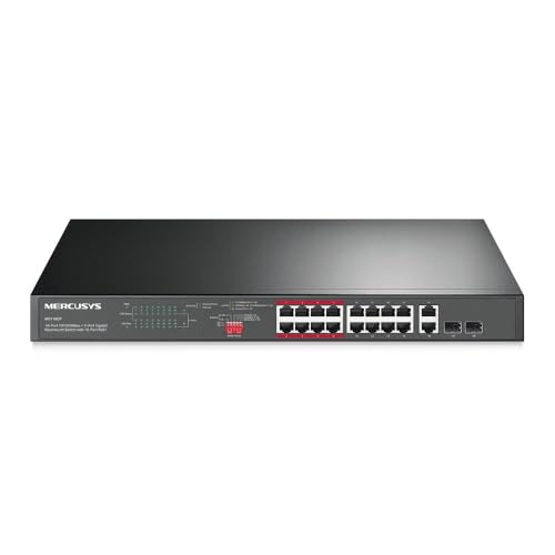 Switch MS106P PoE Rack 2GBI avec 16 ports PoE et double connecteur Gigabit