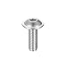 uxcell Flanged Button Head Socket Cap Screws, M5*14mm Hex Socket Drive Screw, 304 Stainless Steel Fasteners Bolts, Fully Threaded Machine Screw 25Pcs