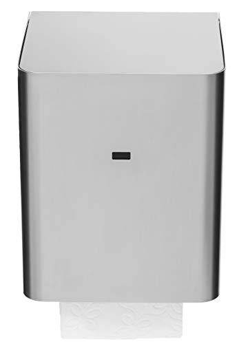 Preisvergleich Produktbild Feuchttuchbox, Feuchttuchhalter mit WC-Rollenhalter, Toilettenpapierhalter, automatisch mit Sensor, Edelstahl gebürstet