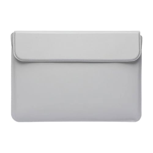 BWOFJGWH ノートパソコンスリーブケース PUレザーバッグ 旅行用収納 軽量ノートパソコンバッグ 15〜16インチ用, ライトグレー