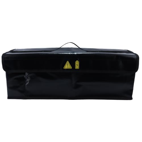 Ubric Elektrofahrzeug-Batterie-Schutzbox, Elektrofahrrad-Batterie-Tasche, Für Feuerfesten Schutz, Lagerung, Transport Und Aufladung (49x15x15cm)