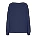 Womens Oversized Sweatshirts Off The Shoulder Long Sleeve Sweatshirt Casual Fashion Loose Drawstring Pullover Tops Navy Blue