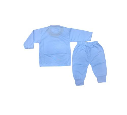 Image of Baby Boy & Baby Girl's Fabulous Collection of Printed Full Sleeves Soft Hosiery Cotton Multicolor Vests T-Shirts with Pyjama Pants Dress for Kids