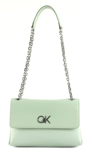 Sac bandoulière Calvin Klein Re-Lock en jacquard vert pâle texturé