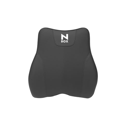 N-BOX 適用 車用 背もたれクッション ランバーサポート 疲労軽減 体圧分散 専用ロゴ付き NBOX JF 5 6 4系 JOY カスタム ターボ 対応 腰枕 サポート 快適な通気性 背もたれ ネックピロー アクセサリー 長時間運転対策(N-BOX 適