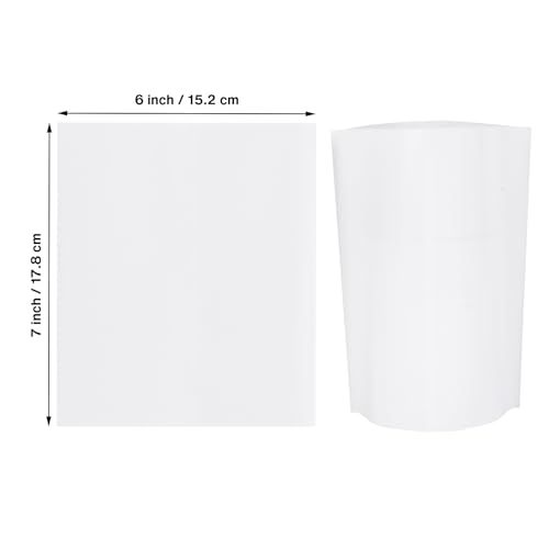 Image of 6 x 7 Inch White Sublimation Shrink Wrap Sleeve for 12 OZ Sublimation Wine Tumbler and Other Sublimation Blanks, Heat Transfer Shrink Wrap Sleeve for Print by Oven, 50 Pcs Shrink Wrap Film