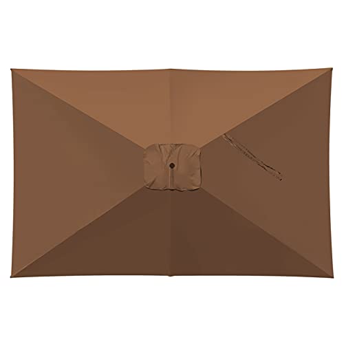 BenefitUSA Replacement Canopy Cover for 10' X 6.5' Cantilever Patio Umbrella Offest Parasol Top Replacement (Brown)