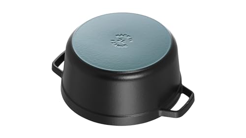 Staub 1103425 Black Cast Iron 13.25 Qt. Round Cocotte