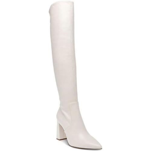 Wild Pair Womens EILEENE Faux Leather Pointed Toe Knee-High Boots2