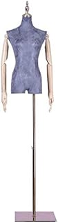 Mannequin Torso Mannequin Dress Form Torso Female Mannequin Female Tailors Dummy Adjustable Torso Body Dress Form Busts with Wood Arm for Clothing Dress Jewelry Display