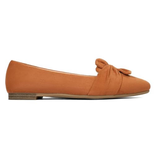 Image of MUSSHOE Comfortable Office Flats for Women: Pointed Toe Work Shoes with Memory Foam - Dressy Business Casual Slip On Flats for Commute & All Day Wear