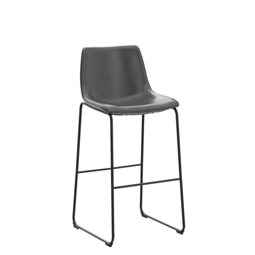 Image of Waleaf 30 Inch Counter Height Bar Stools Set of 2, Faux Leather Bar Chairs
