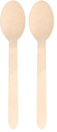 García de Pou - 100 unité Cuillères 'Makan' 15,8 Cm Naturel Bois (Lot de 2)