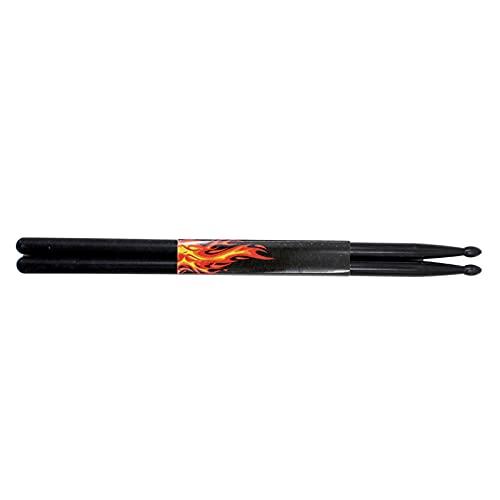 Changor Baquetas de Nylon con Cabeza en Forma de Burbuja, Mango Antideslizante, Ligero y Portátil para Bateristas (Negro) miniatura 6