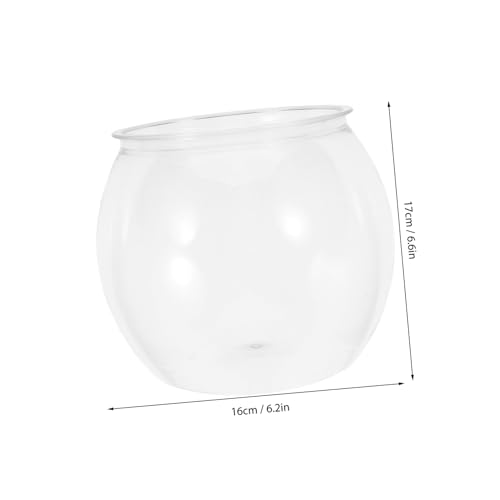 Mini bol à poisson en plastique rouge UKCOCO pour décoration - 3