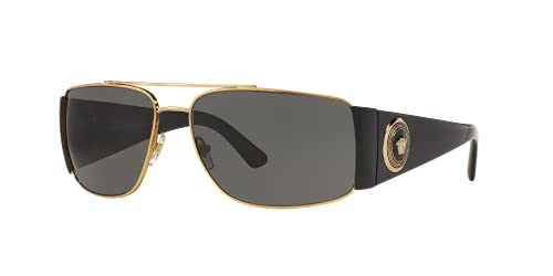 Versace Men's VE2163 Gold/Black/Grey Sunglasses