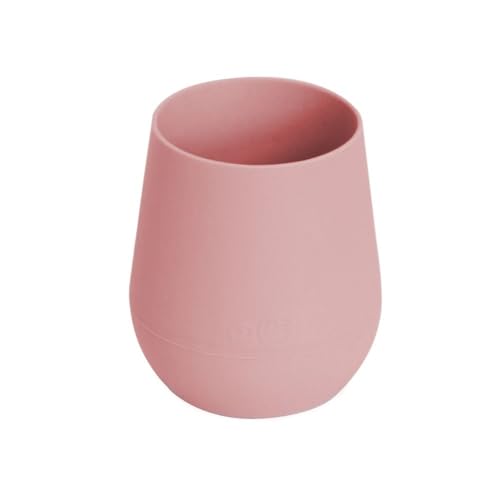 Image of ezpz Tiny Cup - 100% Silicone Drinking Training Open Cup for Baby /Infants - Designed by a Pediatric Feeding Specialist - Soft Non-Slip Grip - Weighted Base & Tactile Bumps - 59 ml, 4 Months+ (Blush)