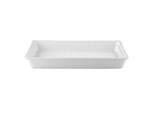 Fuente de porcelana Gastronorm 1/1 blanca 53 x 32 x 6 cm