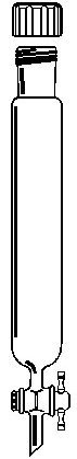 Laboy Glass Chromatography Column with 24/40 Rodaviss Joint, 60mm O.D., 457mm Effective Length, Hand-Blown Borosilicate 3.3 for Flash & Preparative Chromatography