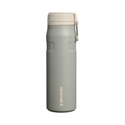 Stanley - Garrafa de água térmica Twistflip, isolada em aço inoxidável para bebidas quentes e frias, resistente a fugas, 710ml, Sage Grey
