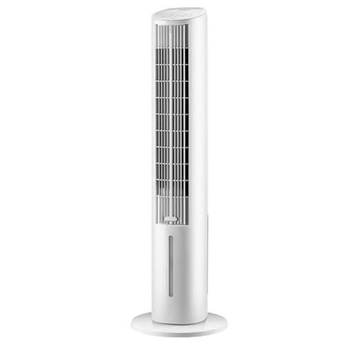 GWFBLID Ventilador de Torre con Mando a Distancia Aire Acondicionado Portátil con Modo Reposo 3 Velocidades Temporizador 12H Pantalla LED Oscilación 90° Enfriador de Aire Portátil para Hogar Blanco