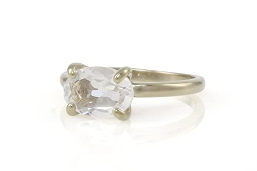 Anillo de Cuarzo Delicado   Anillos de Cristal Ovalados, Anillos de Piedras Preciosas, Anillos de Compromiso   Anillos de Promesa Sencillos Personalizados y Anillos de Moda