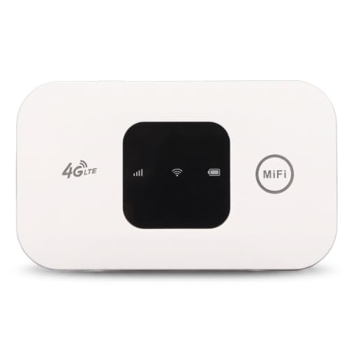 GOWENIC Enrutador WiFi Móvil 4G, WiFi Portátil de Viaje con Batería de 2100 MAh, Punto de Acceso MiFi Móvil, Soporte Multibanda, Admite 10 Conexiones de Dispositivos