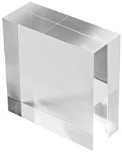 Clear Polished Acrylic Cube Acrylic Square Display Block Acrylic Jewelry Display Stand Ring Showcase Display Holder (1"x6"x6")