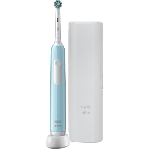 Oral-B Cepillo de dientes eléctrico Pro Series 1, desarrollado con tecnología Braun, 1 cabezal de cepillo, 3 modos, estuche de viaje, azul