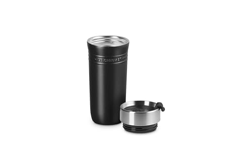 Image of Le Creuset Stainless Steel On The Go Travel Mug, 12 oz., Licorice