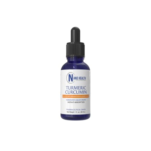 NANO TURMERIC CURCUMIN | Highly Bioavailable Nano Particles | Rapid Absorption | Organic Vegan Non-GMO Curcuma Longa | Supports Joints Digestive Liver & Heart Health | Easy to use 30 ml per bottle.