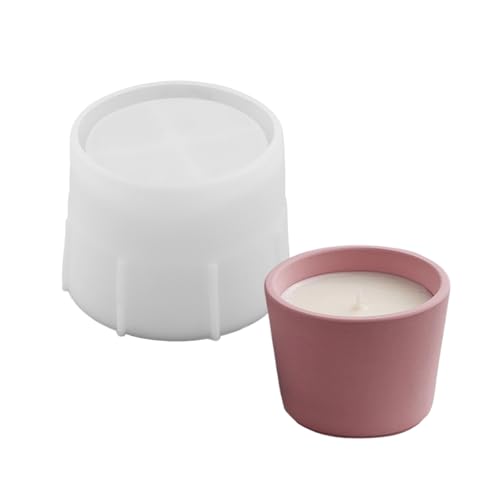 Molde de silicona para candelabros con tapa, soporte para hacer yeso, suculentas, maceta creativa para hacer regalos