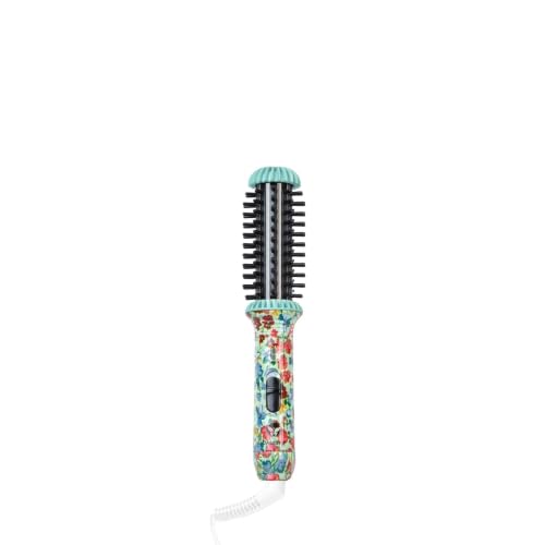 CALISTA GoGo Mini Heated Round Brush | Curl Touch-Up De-Frizz and Style Hair with the Mini 7 Styling Tool | Heats to 365F | Perfectly Designed Travel Tool | Dual Voltage (Retro Floral)