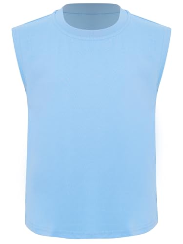 Kids Boys Athletic Tank Tops Sleeveless Solid Workout Tees Casual Sport Undershirts3