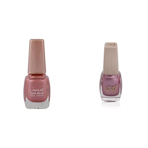 Image of LAKME True Wear Nail Color, Pinks N238, 9Ml And True Wear Nail Color, Shimmery Finish, Shade Tt20, 9 Ml