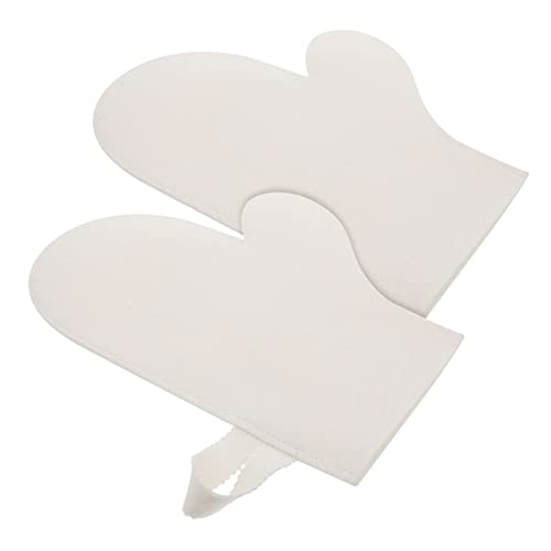Mikinona 2pcs Felt Sauna Gloves Sauna Bath Gloves Body Scrub Exfoliating Bath Mitt Fashion Gloves Dead Skin Removers Scrub Gloves Cleaning Tool Felt Kit Absorb Man Sauna Stone