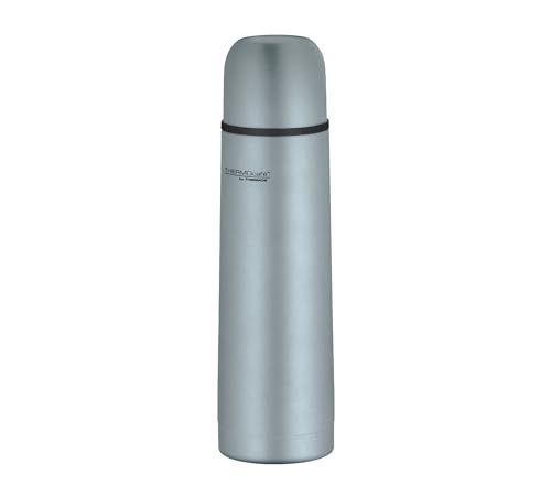 THERMOcafé by THERMOS TC BEVERAGE BOTTLE Ice Blue mat 0,50 l, termo de acero inoxidable con vaso, 12 h caliente y 24 horas de frío, a prueba de fugas, para la escuela, viajes y oficina