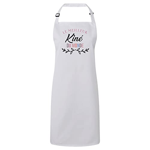 Tablier cuisine Kiné du Monde en coton réglable pour kinésithérapeute
