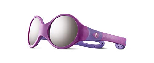 Julbo Loop Children's Sunglasses, Pink/Purple Frame - Spectron Smoke Lens w/Silver Mirror, Medium (1-3 Years)