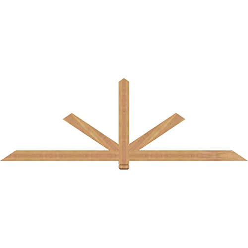 84"W x 28"H x 1 1/2"D x 3 1/2"F, 8/12 Pitch, Kennewick Smooth Timber Gable Bracket, Western Red Cedar
